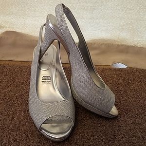 Silver dress shoes